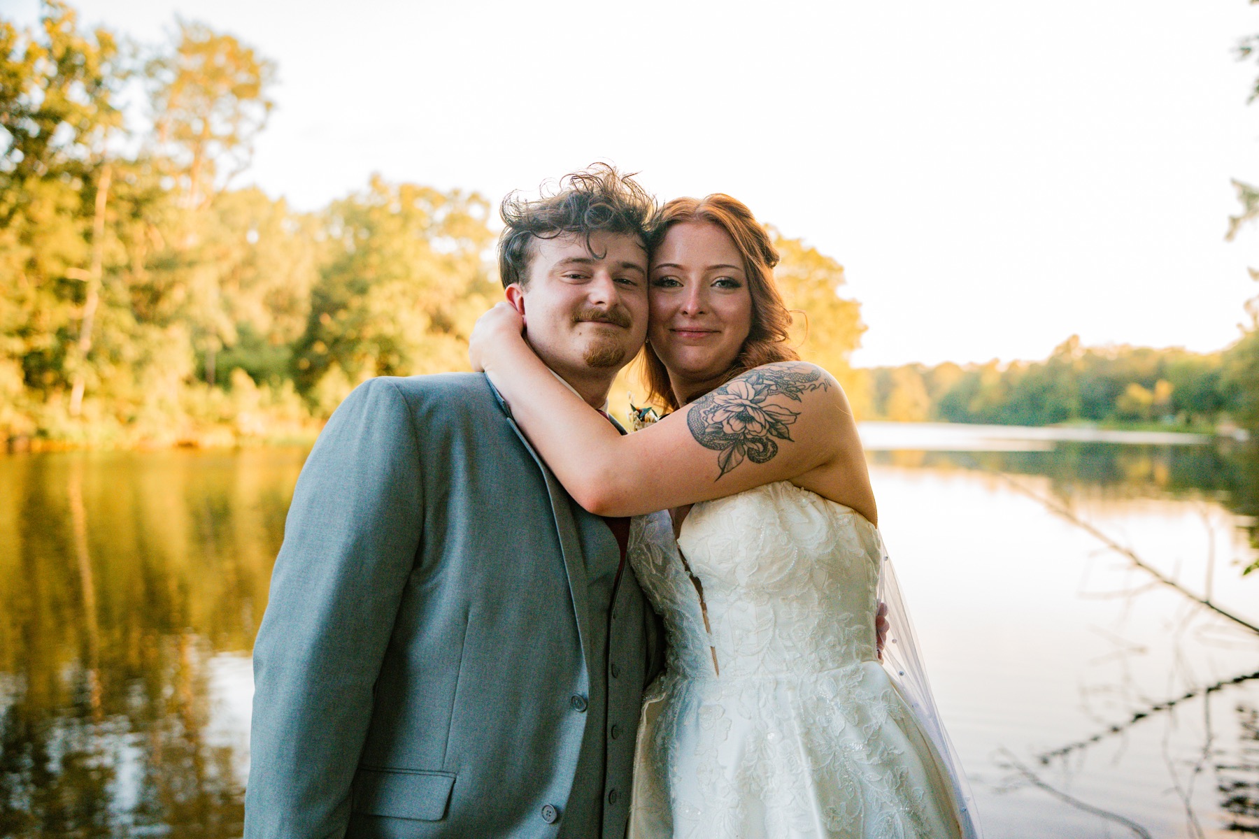 Wedding photograph from a warm lakeside celebration by Vaughan Visuals