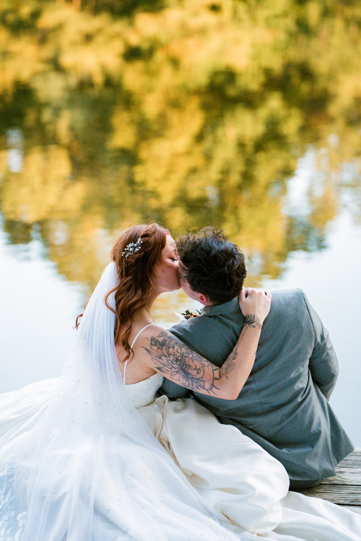 Wedding photograph from a warm lakeside celebration by Vaughan Visuals